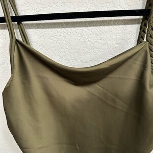 House of Harlow 1960 Olive Green Sleeveless Dress medium